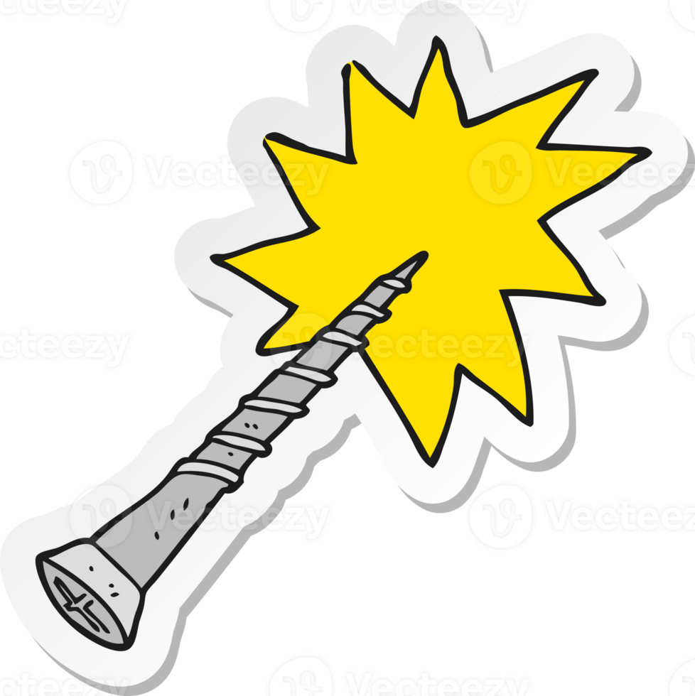 sticker of a cartoon screw png