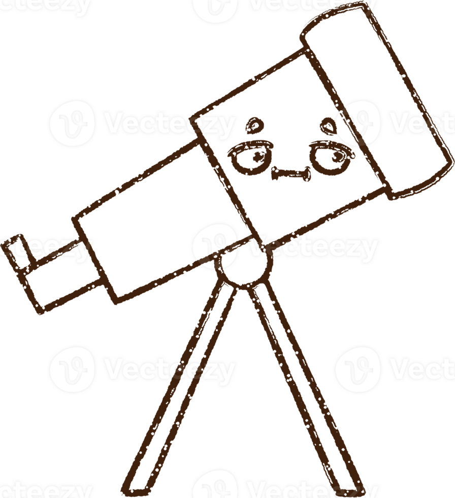 Telescope Charcoal Drawing png