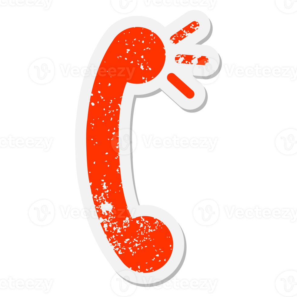 telephone receiver grunge sticker png