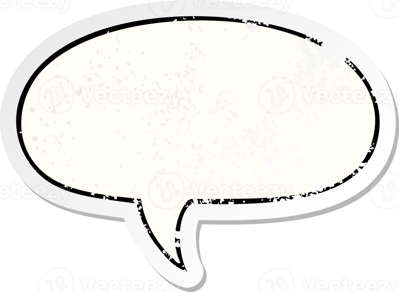 cartoon speech bubble distressed distressed old sticker with speech bubble distressed distressed old sticker png