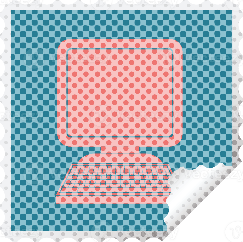computer icon square peeling sticker   illustration png
