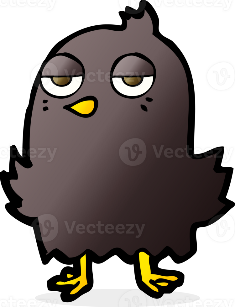 cartoon bored bird png