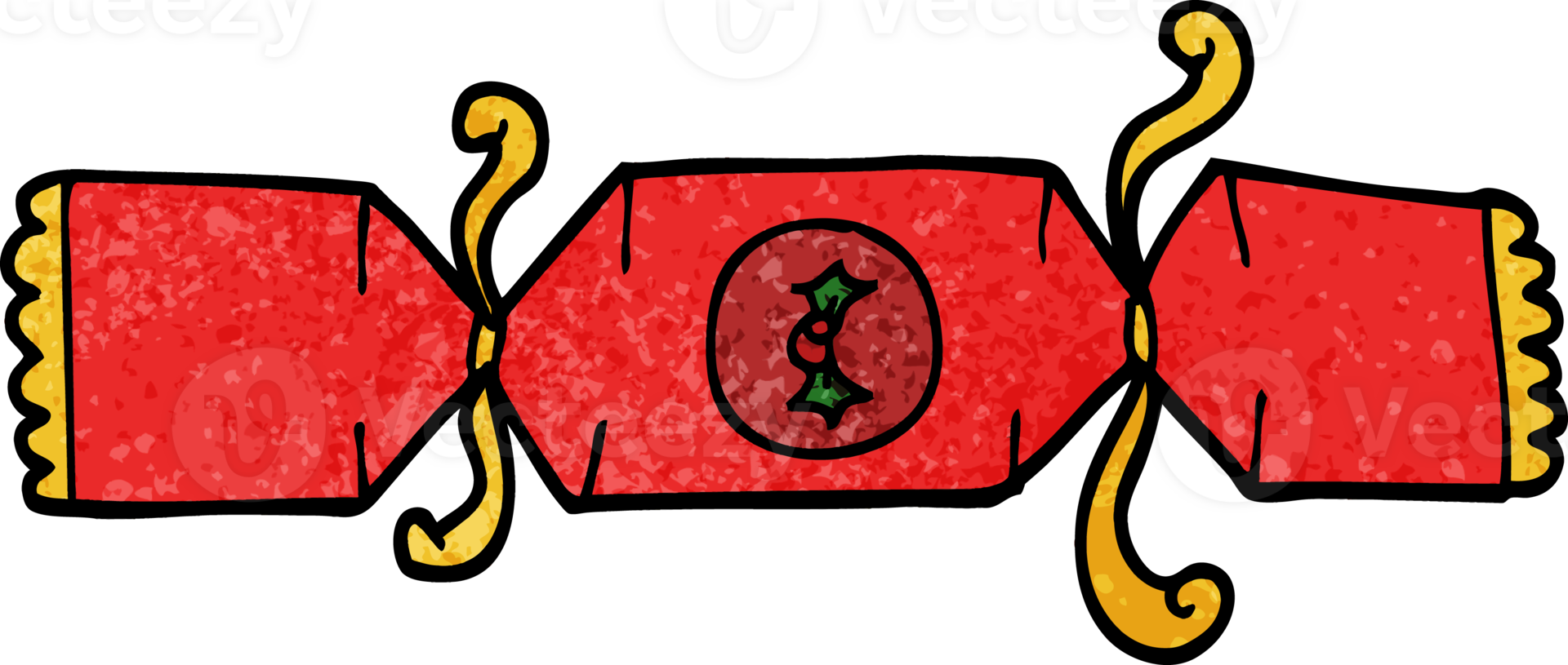 cartoon doodle christmas cracker png