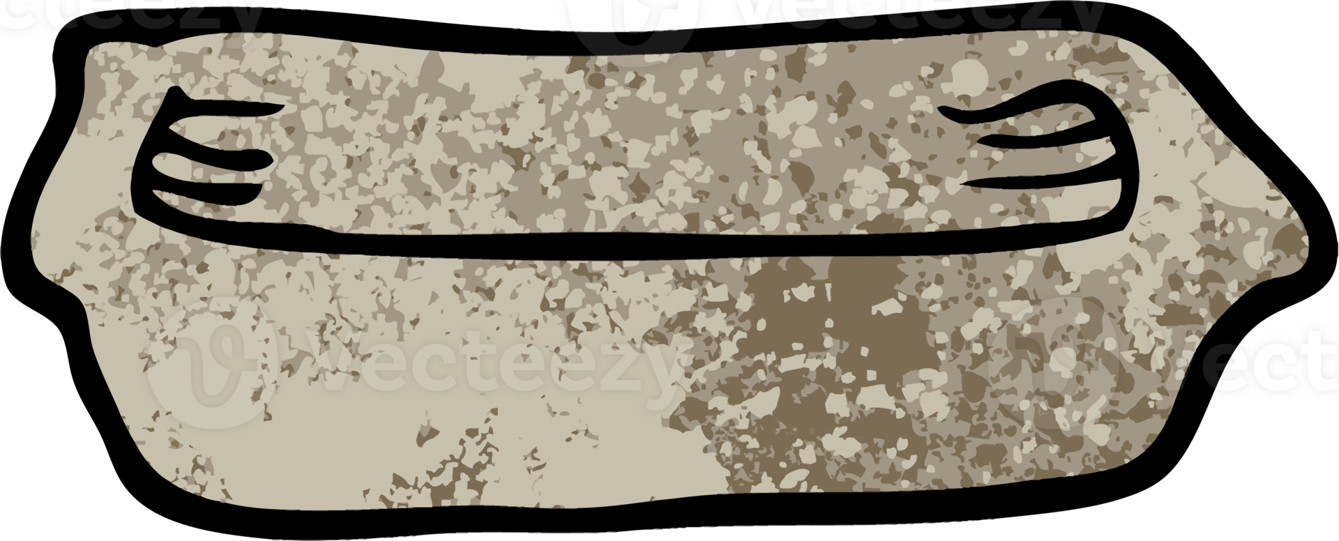 grunge textured illustration cartoon empty tray png