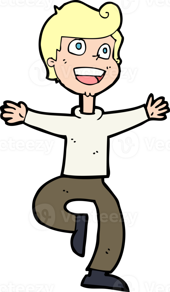 cartoon excited boy png