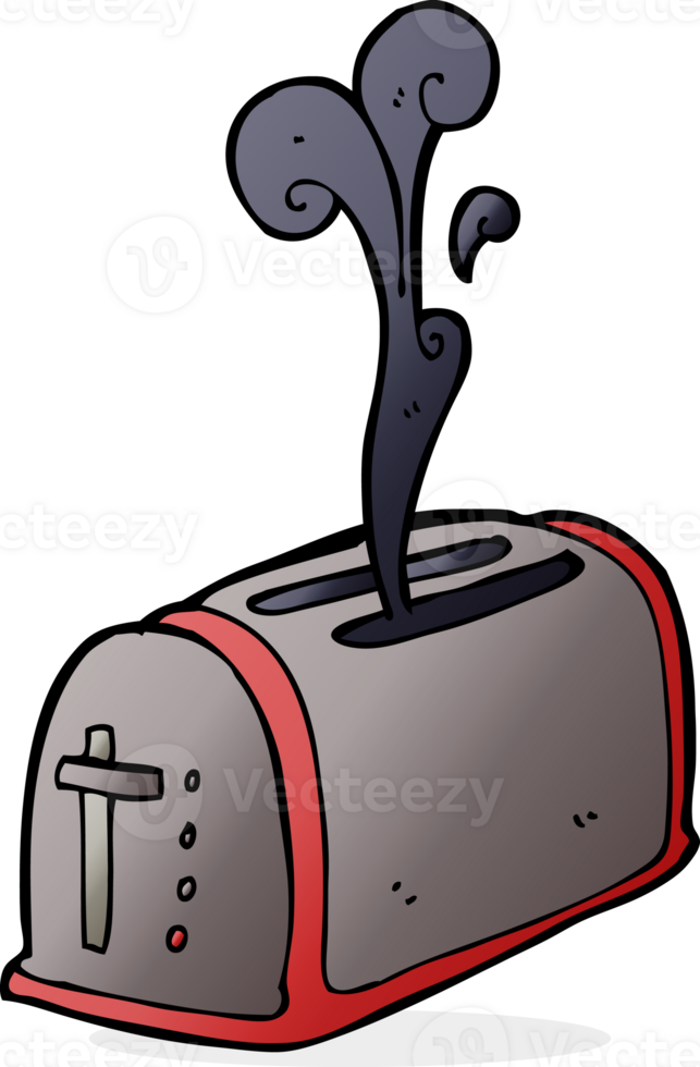 cartoon toaster burning toast 45234227 PNG