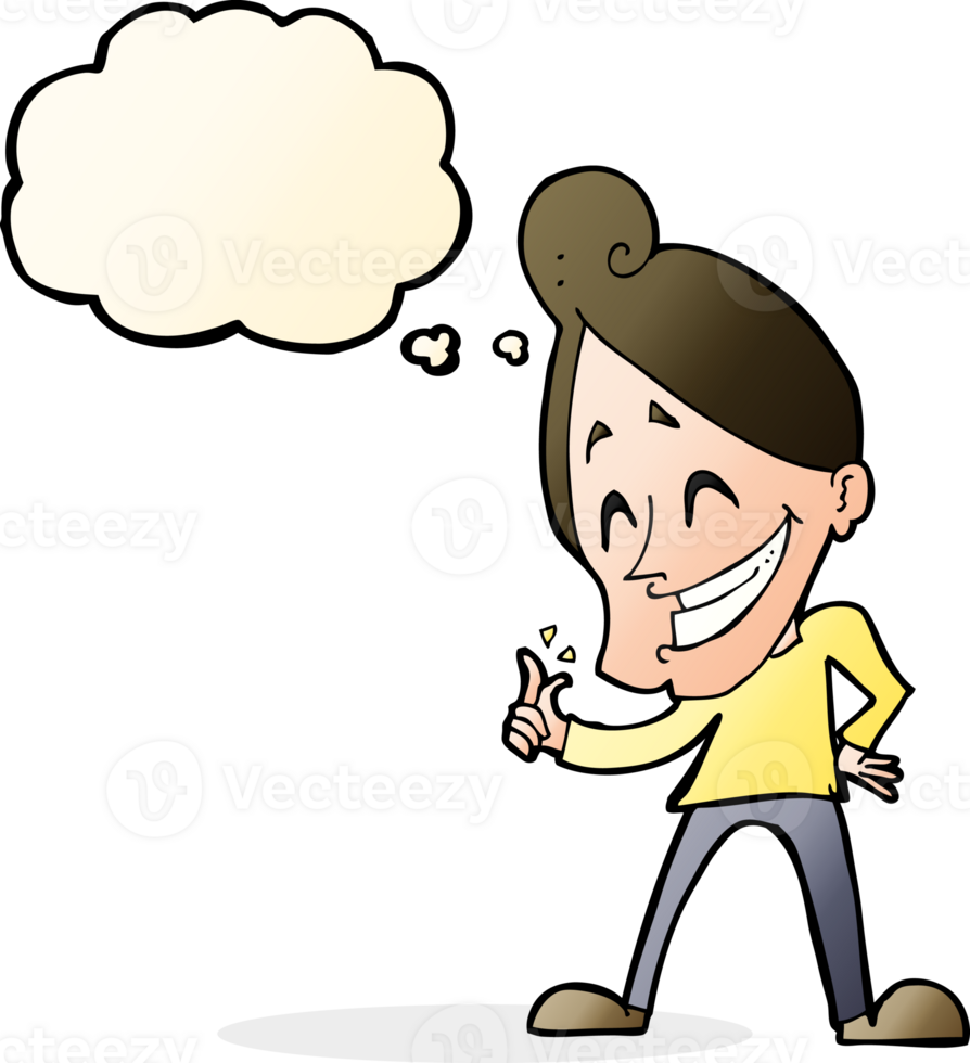 cartoon man snapping fingers with thought bubble png