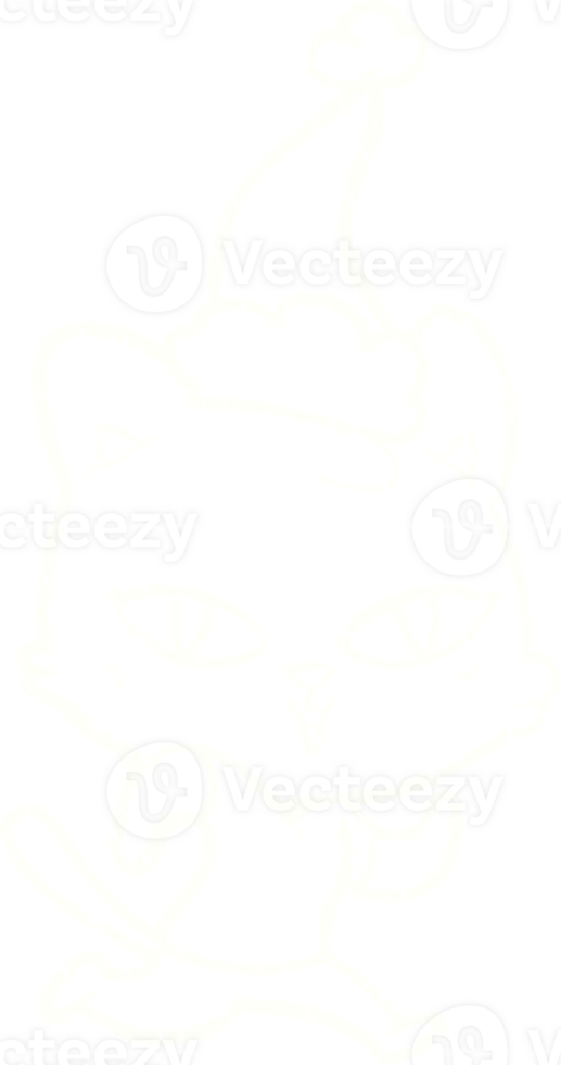 Christmas Cat Chalk Drawing png