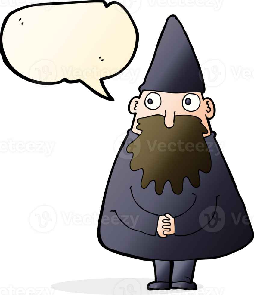 cartoon wizard with speech bubble png