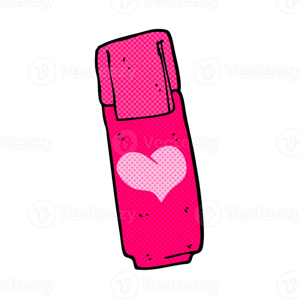 cartoon pink felt tip pen png