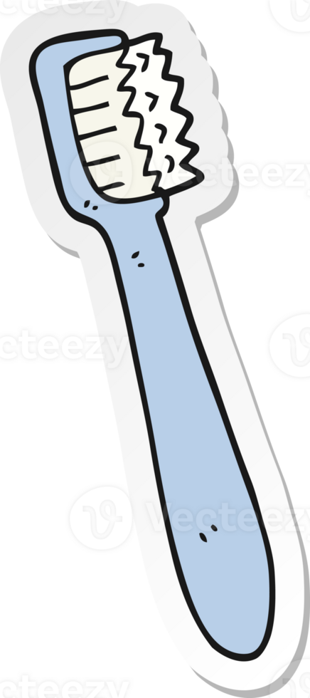sticker of a cartoon toothbrush png