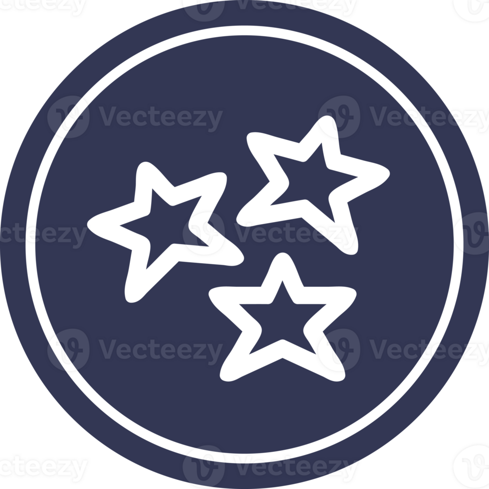 star shapes circular icon symbol png