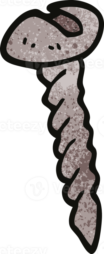 cartoon doodle metal screw png