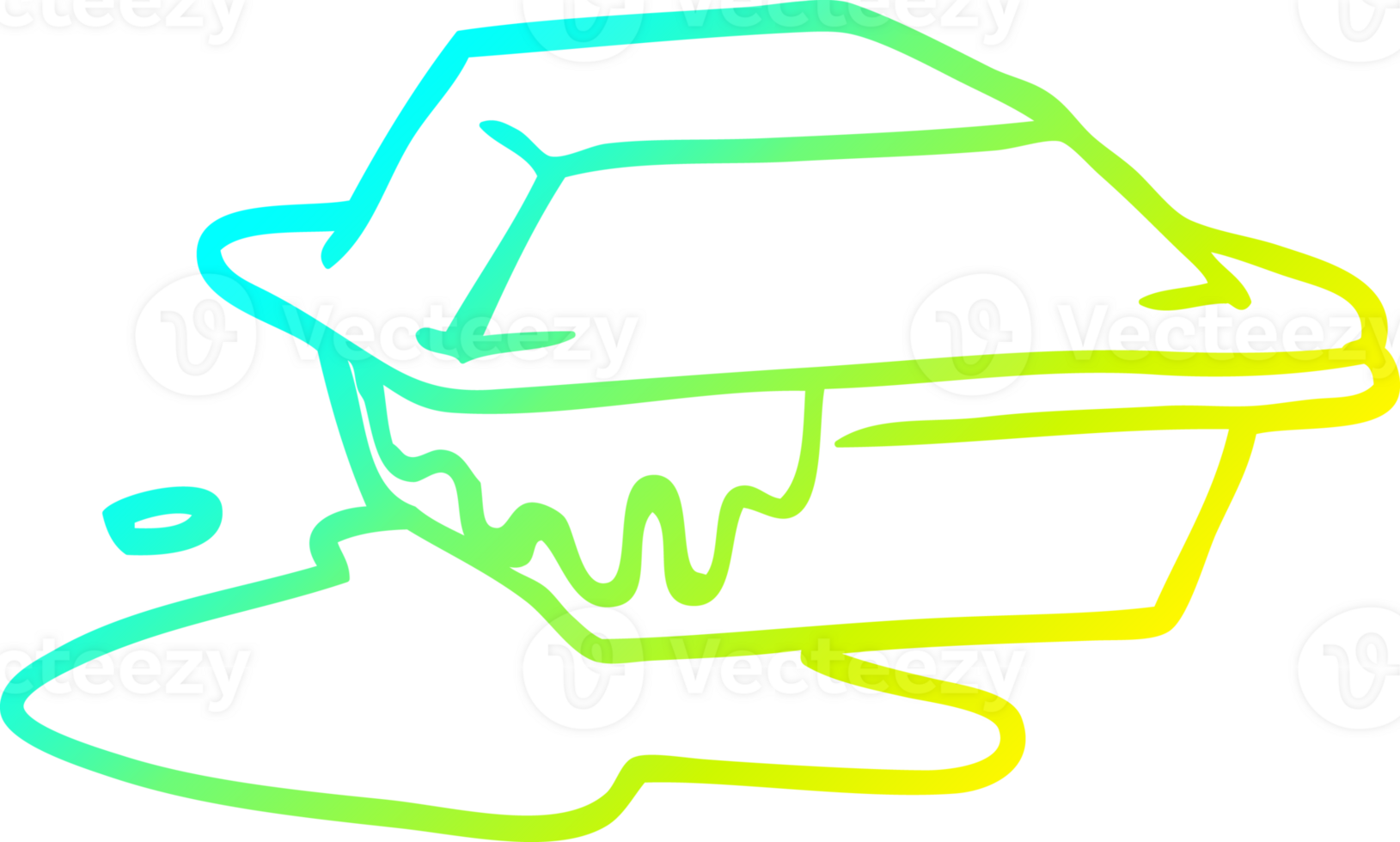 cold gradient line drawing of a cartoon food take out png