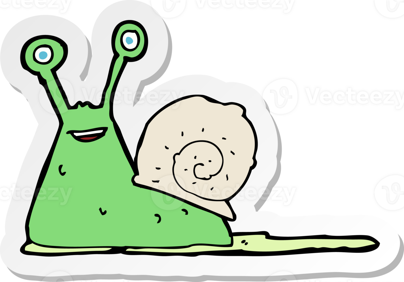 sticker of a cartoon snail png