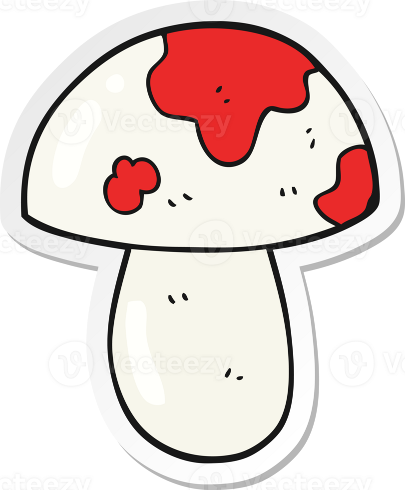sticker of a cartoon toadstool png