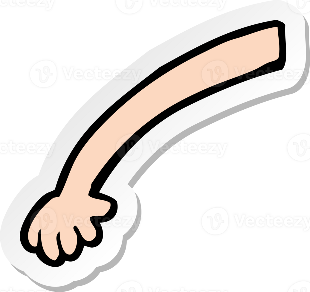 sticker of a cartoon arm png
