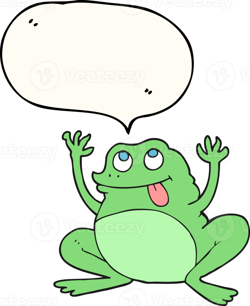 funny  hand drawn speech bubble cartoon frog png