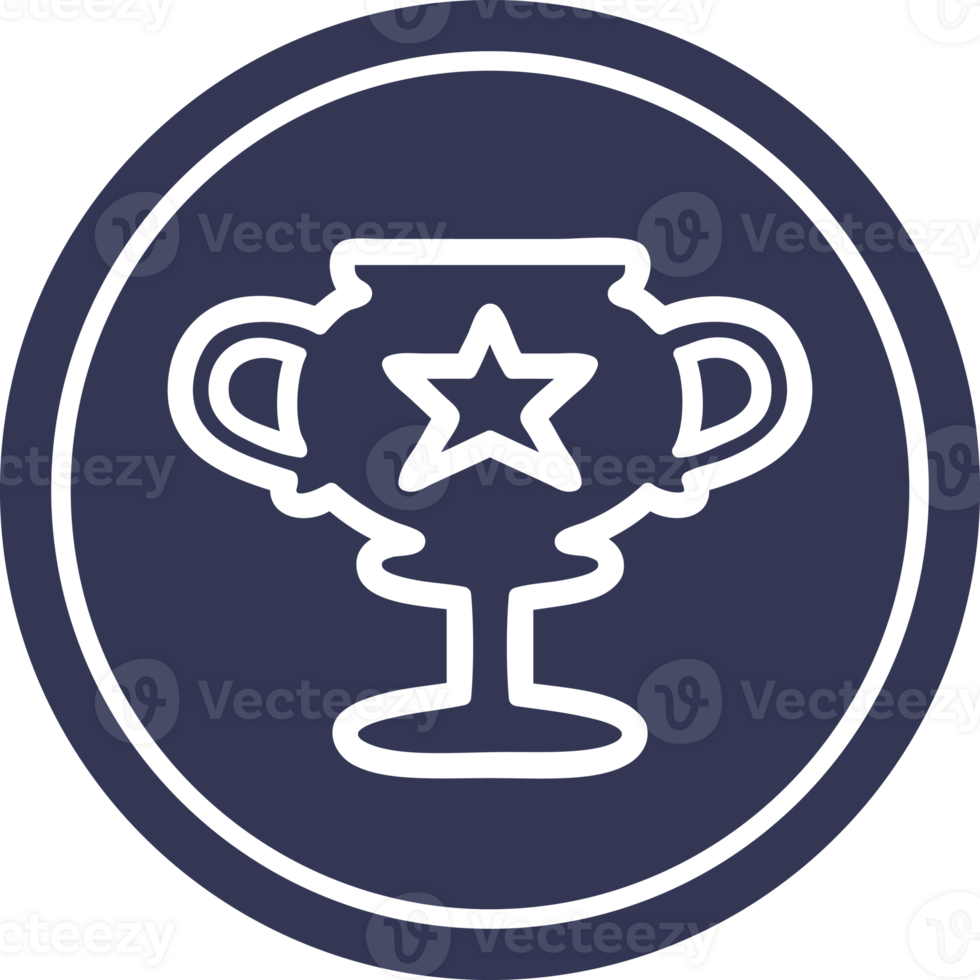 trophy cup circular icon symbol png
