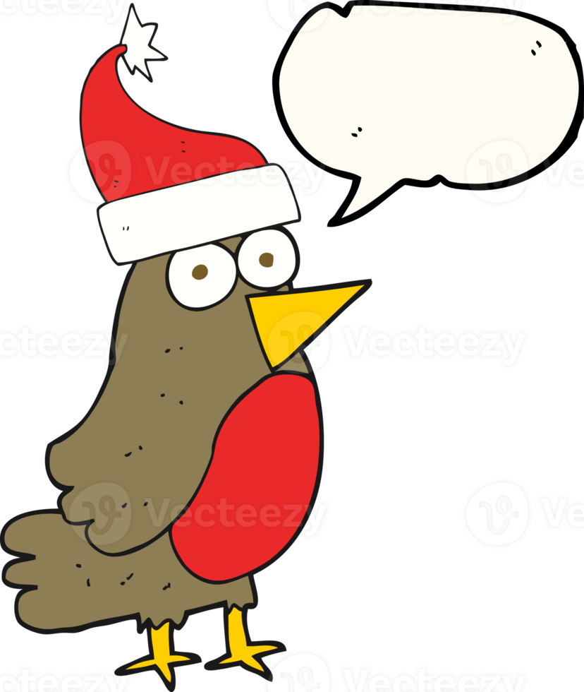 hand drawn speech bubble cartoon robin png