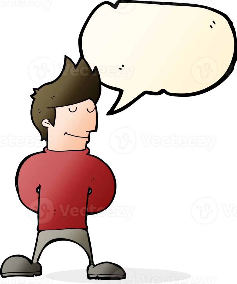 cartoon happy man with speech bubble png