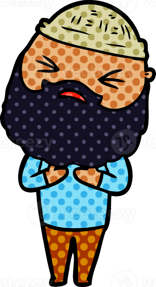cartoon man with beard png