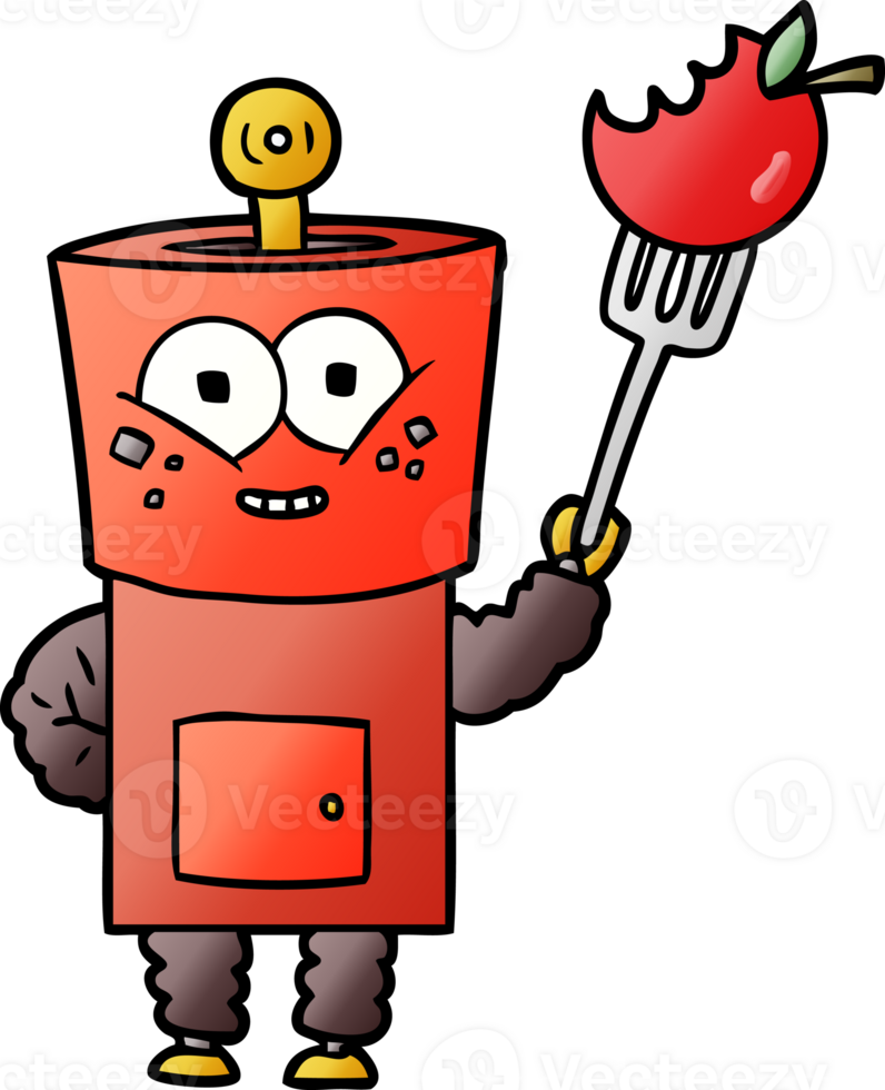happy cartoon robot waving hello png