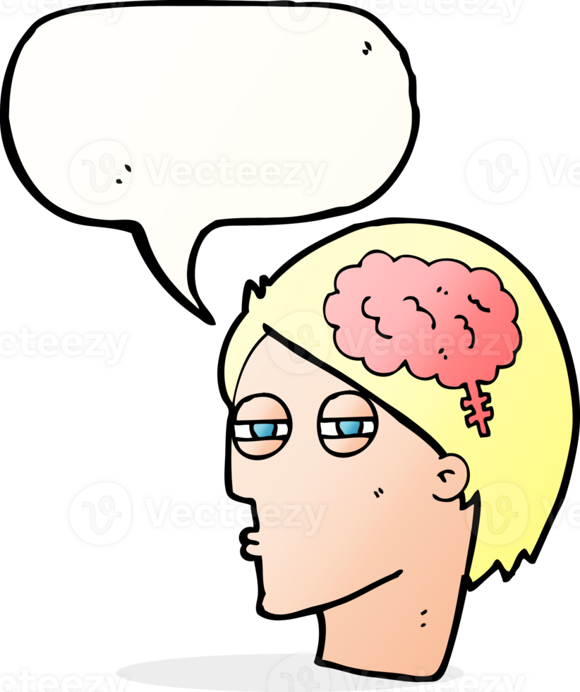 cartoon man thinking carefully with speech bubble png