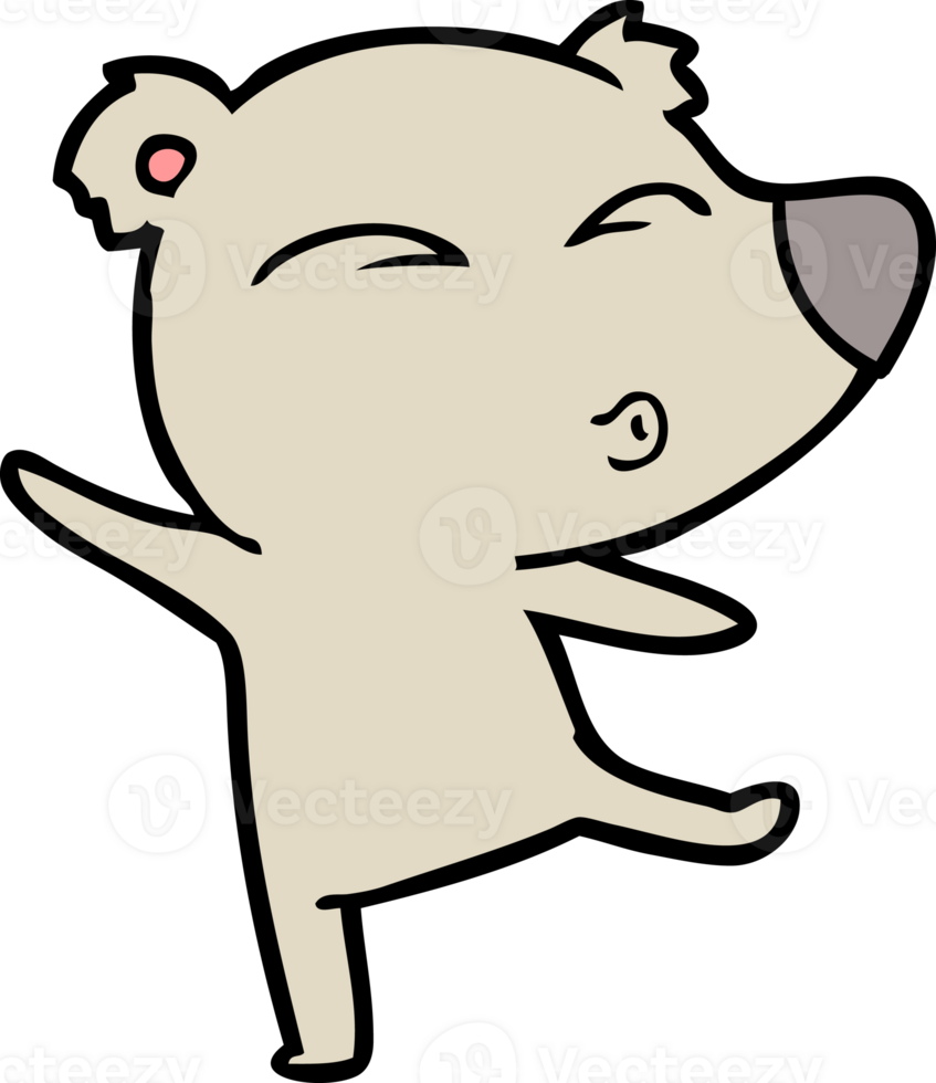 cartoon whistling bear png
