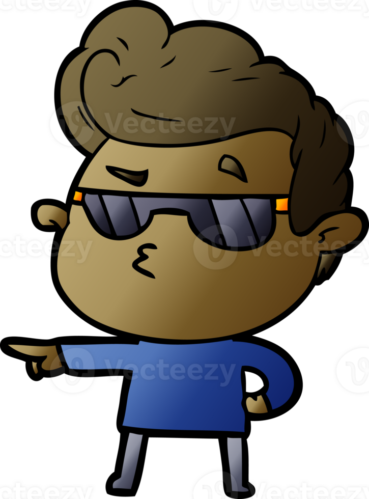 cartoon cool guy png