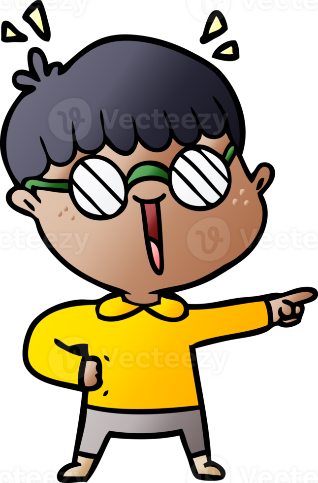 cartoon boy wearing spectacles png