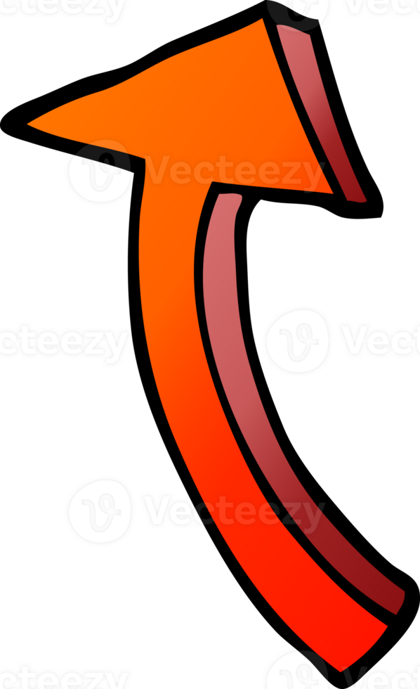 cartoon doodle pointing arrow png