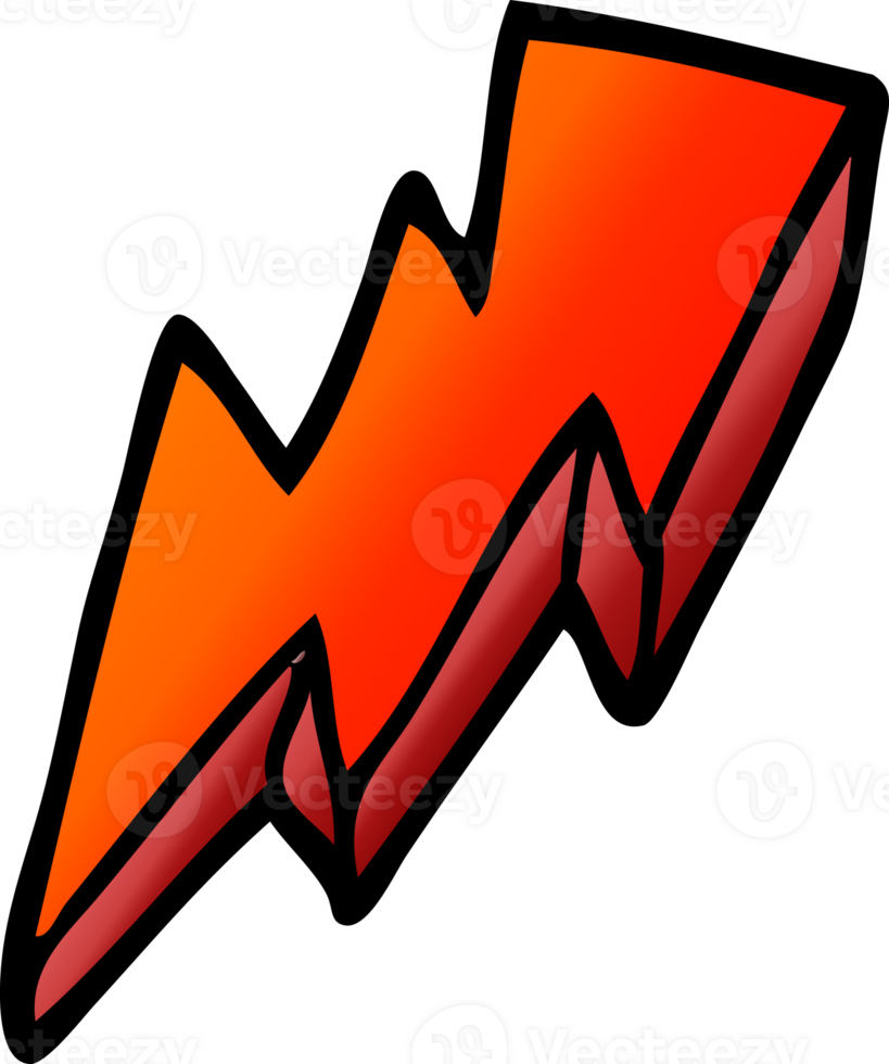 cartoon doodle lightning bolt symbol png