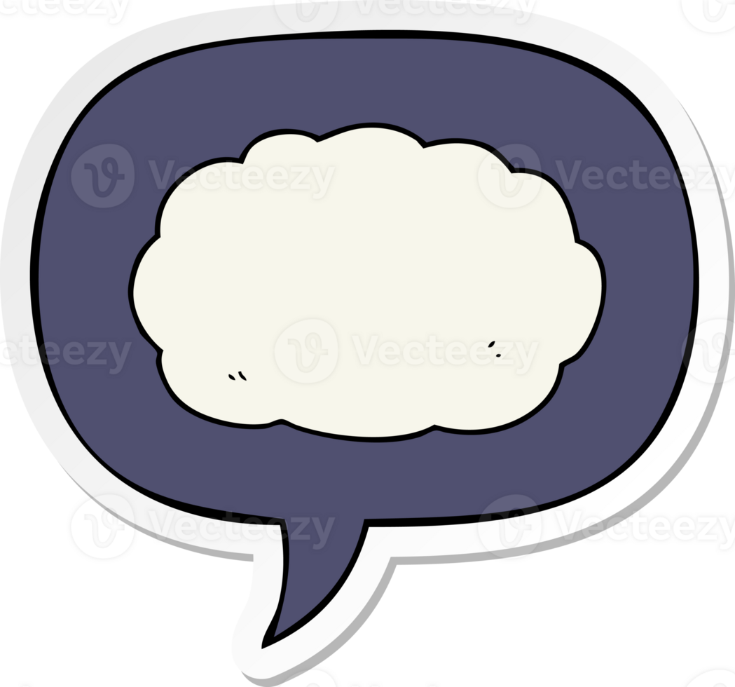 cartoon cloud with speech bubble sticker png