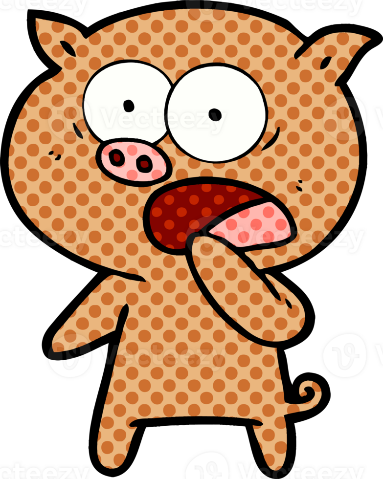 shocked pig cartoon png