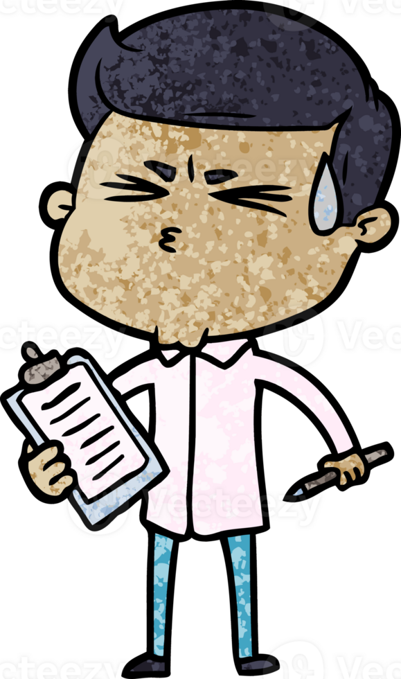 cartoon man sweating png