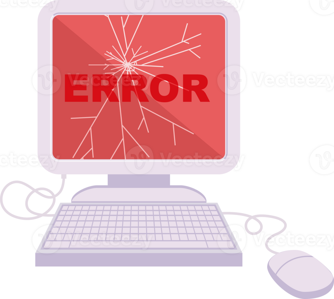 broken computer graphic   illustration icon png