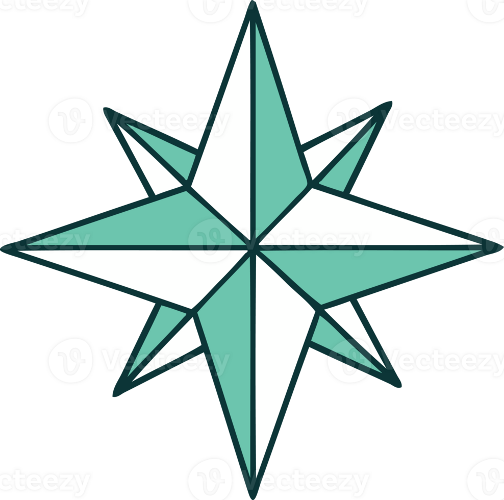 iconic tattoo style image of a star png