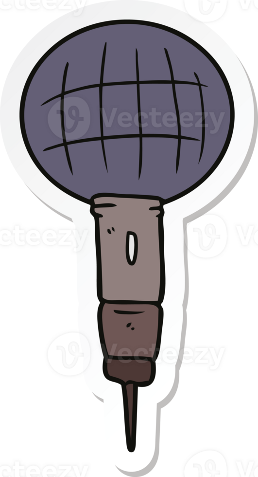 sticker of a cartoon microphone png