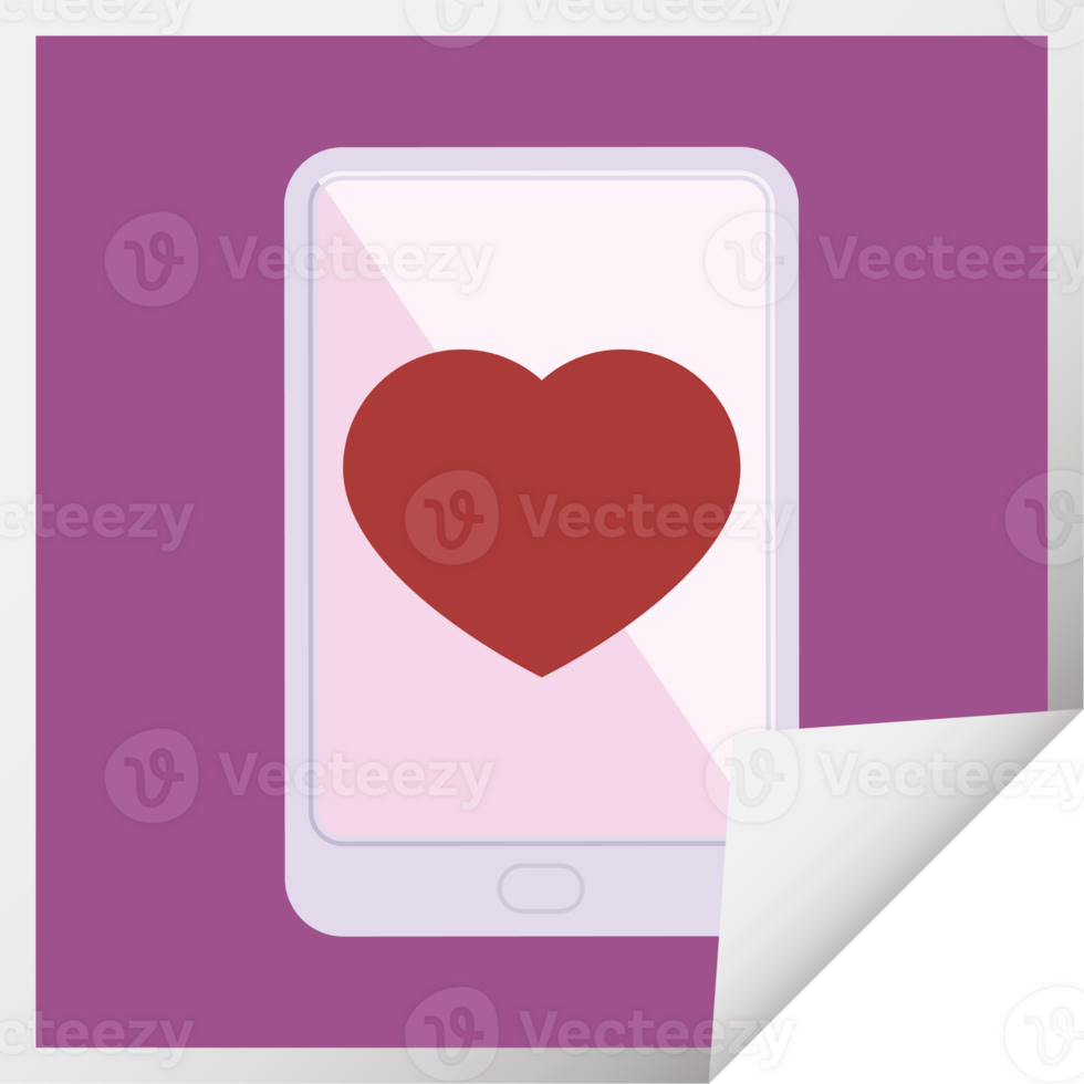 electronic tablet showing business performance graphic   illustration square sticker png