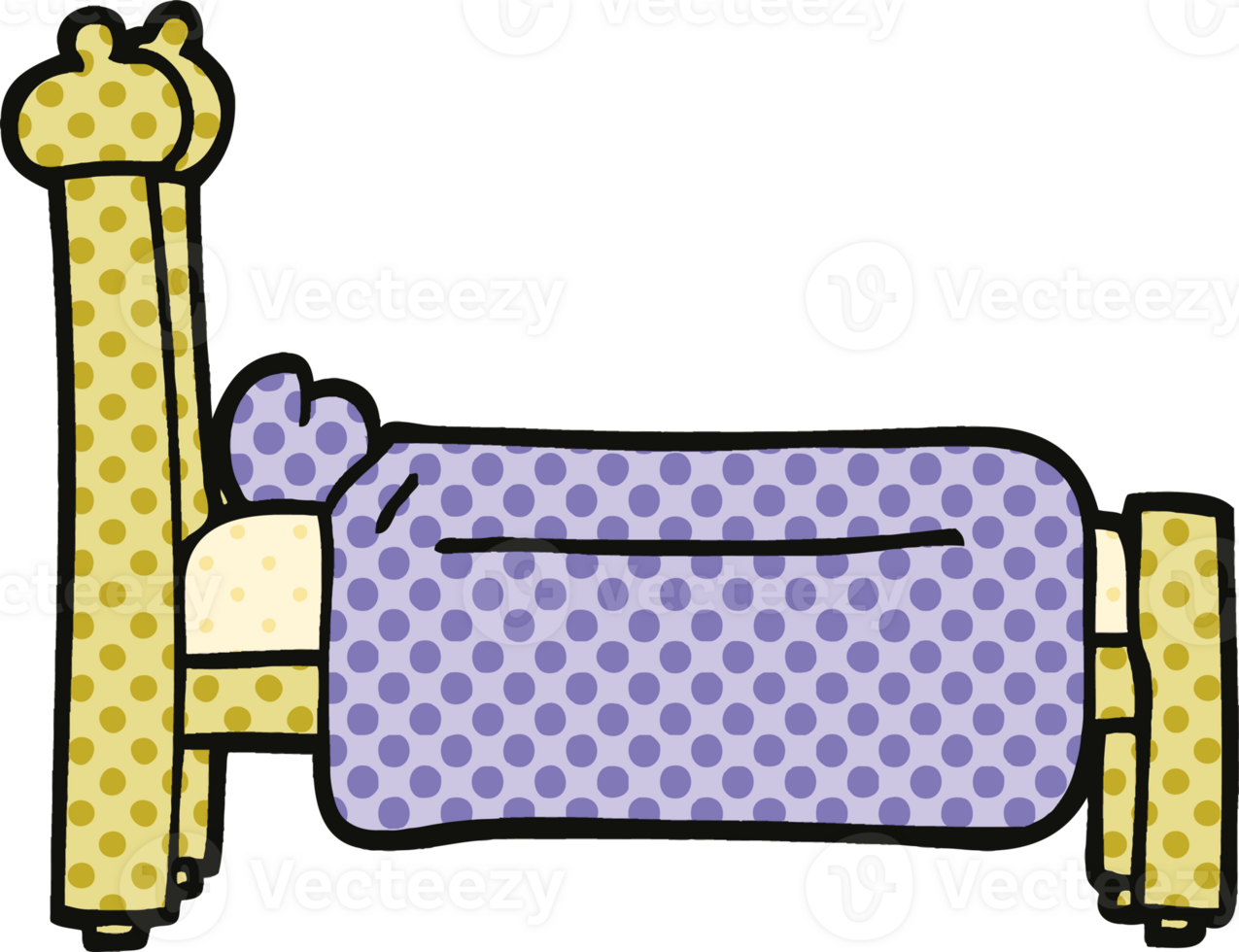 comic book style cartoon bed png