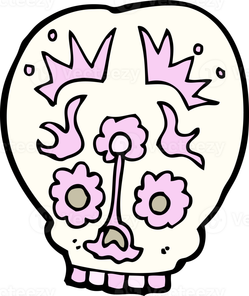 cartoon sugar skull png