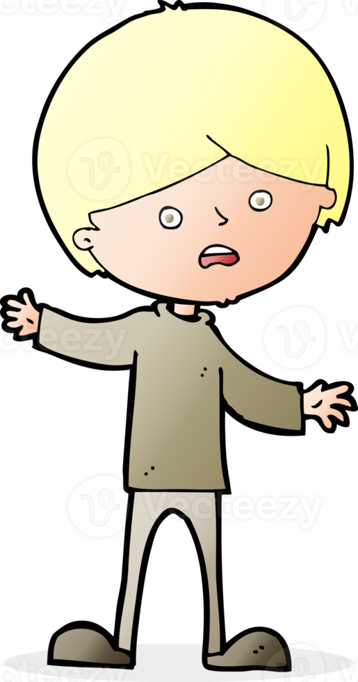 cartoon unhappy boy png