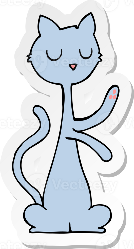 sticker of a cartoon cat png