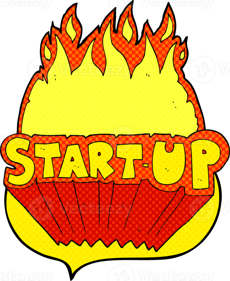 hand drawn comic book speech bubble cartoon startup symbol png