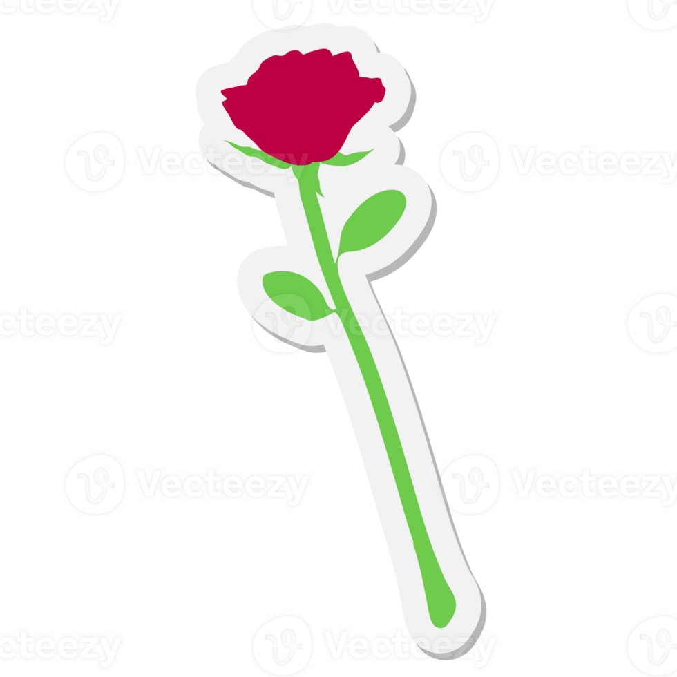 single rose sticker png