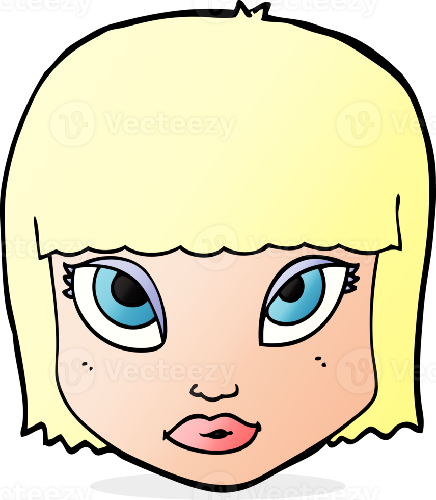 cartoon female face png