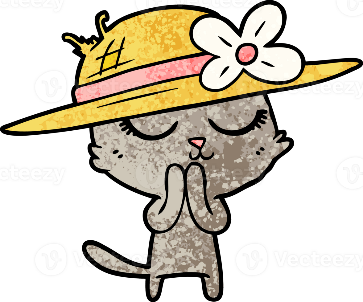ruhige Cartoon-Katze png