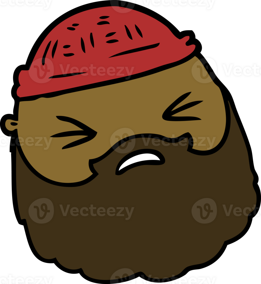 cartoon male face with beard png