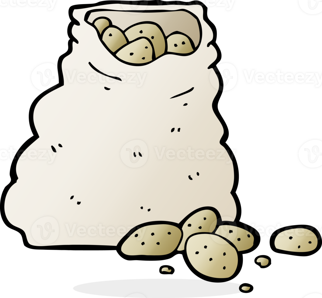 cartoon sack of potatoes png